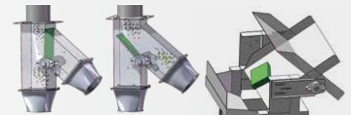 Отбраковщик с заслонкой
